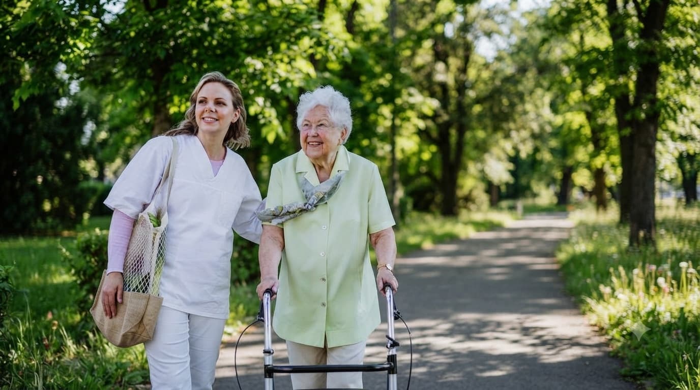 A loved one receiving extra care