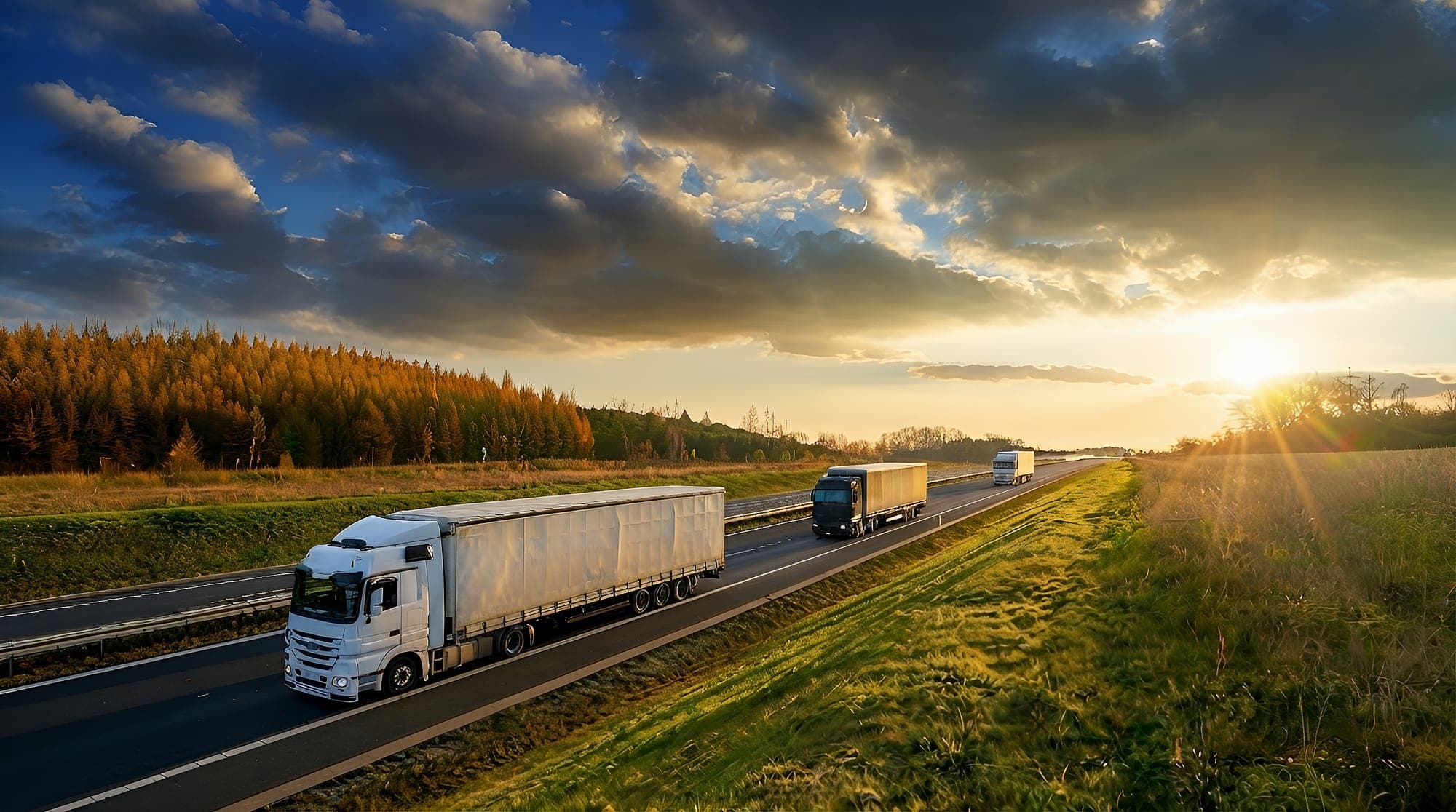 Vehicles travelling on a highway