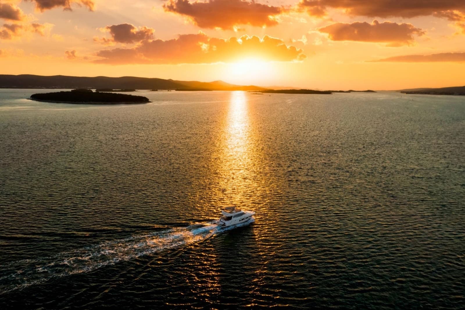 GPS-tracked boat on the water